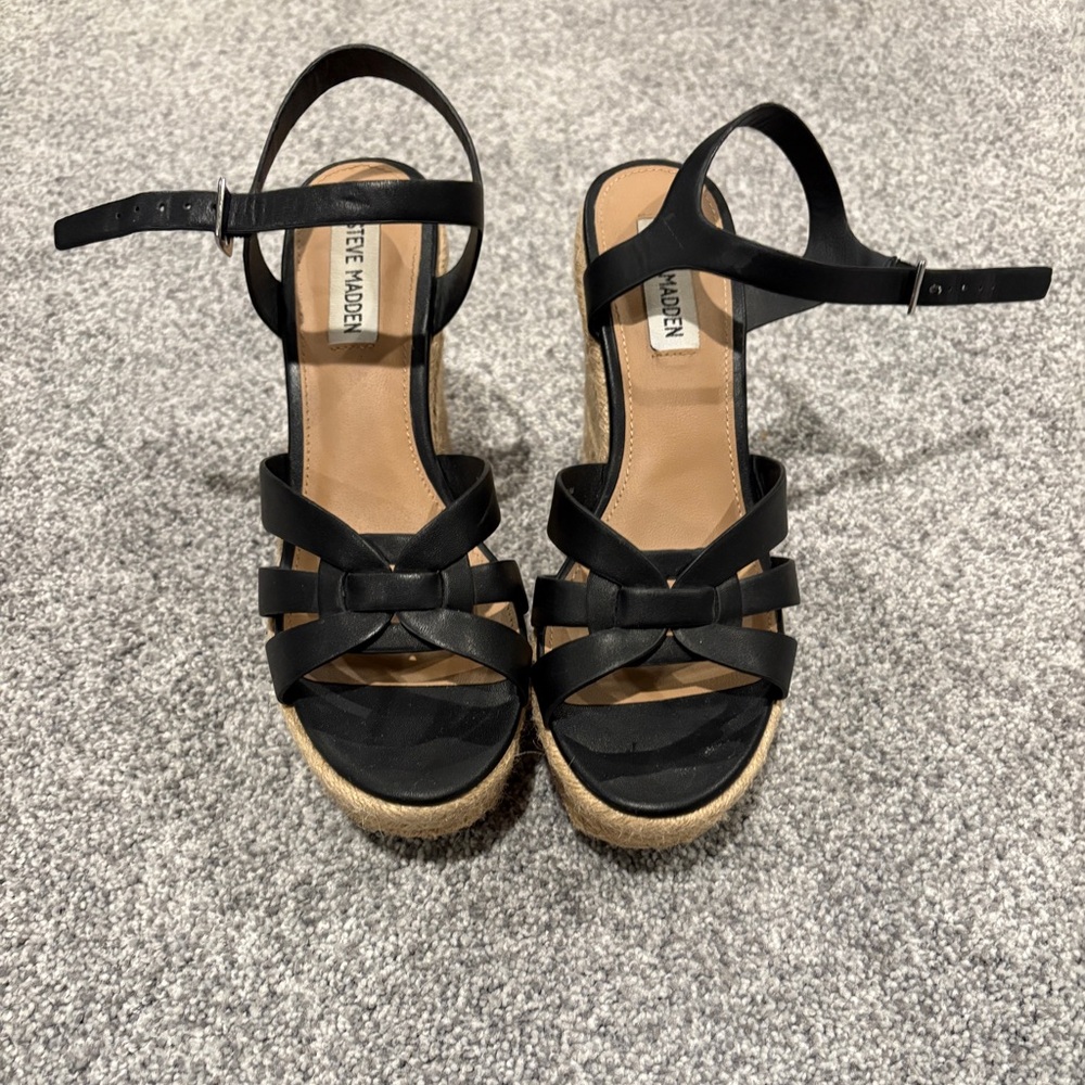 Steve Madden Black Women's Wedge